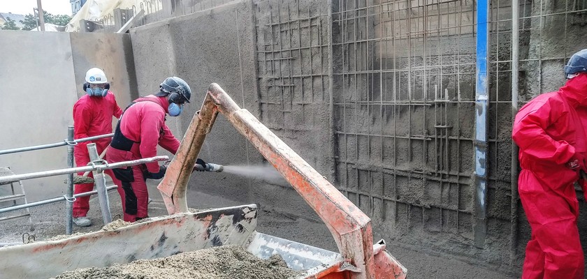 Béton Projetéà Metz pour Demathieu Bard